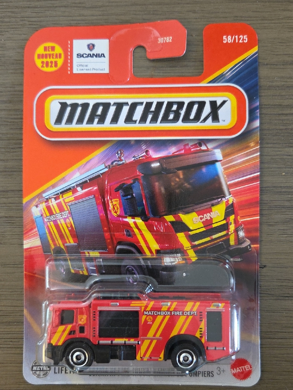 Matchbox Red and Yellow Fire Engine Toy - Matchbox